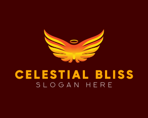 Celestial Angelic Wings logo design