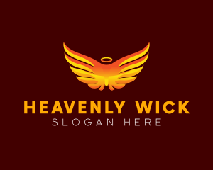 Celestial Angelic Wings logo design