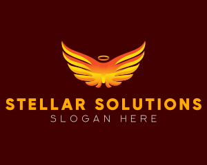 Celestial Angelic Wings logo design