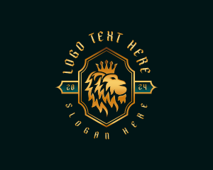 Lion Crown Crest logo