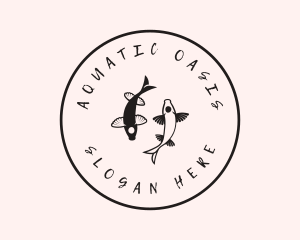 Oriental Koi Fish  logo design