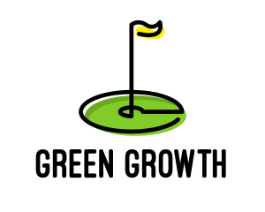 Golf Flag Green logo design