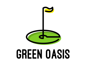 Golf Flag Green logo design