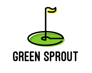 Golf Flag Green logo design