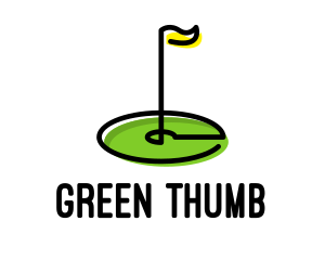 Golf Flag Green logo design