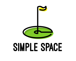 Golf Flag Green logo design