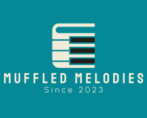 Piano Music Book logo design