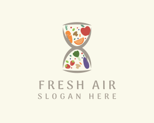 Fresh Food Hourglass logo design