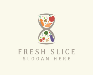 Fresh Food Hourglass logo design