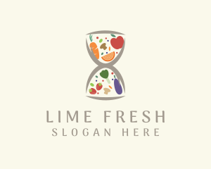 Fresh Food Hourglass logo design