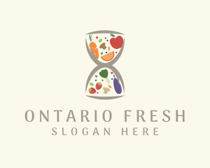 Fresh Food Hourglass logo design