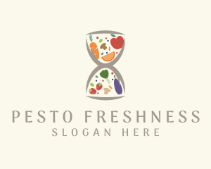 Fresh Food Hourglass logo design