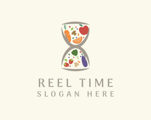 Fresh Food Hourglass logo design