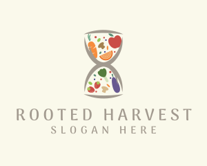 Fresh Food Hourglass logo design