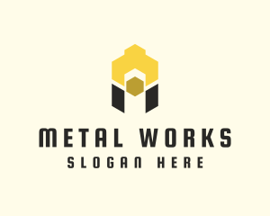 Geometric Wrench Bolt logo design