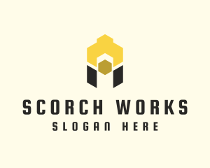 Geometric Wrench Bolt logo design