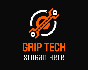 Tech Wrench Tool  logo design