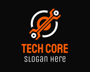 Tech Wrench Tool  logo design