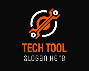 Tech Wrench Tool  logo design