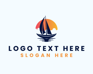 Sun Sailing Boat logo