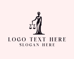 Justice Scale Legal Woman logo