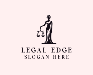 Justice Scale Legal Woman logo