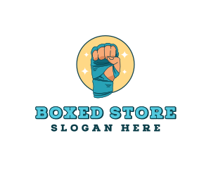 Hand Bandage Boxing logo design