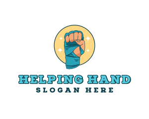 Hand Bandage Boxing logo design