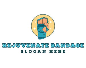 Hand Bandage Boxing logo design