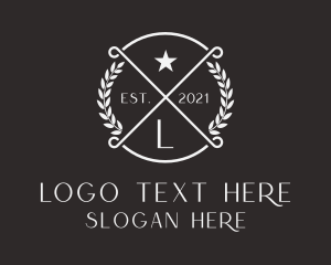 Star Wreath Emblem Logo