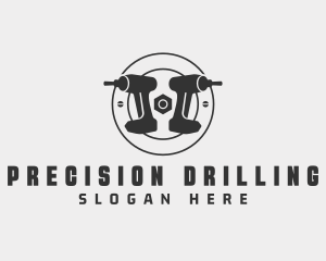 Handyman Drill Tool logo design