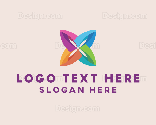 Multicolor Floral Petals Logo