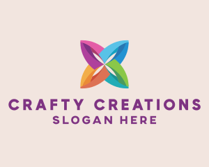 Multicolor Floral Petals logo design