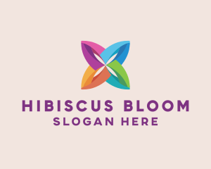 Multicolor Floral Petals logo design