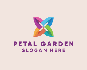 Multicolor Floral Petals logo design