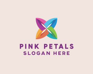 Multicolor Floral Petals logo design