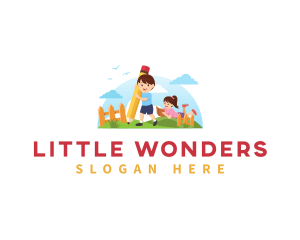 Kids Kindergarten Preschool logo design