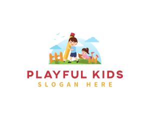 Kids Kindergarten Preschool logo design