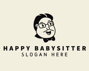 Chubby Geek Man logo design