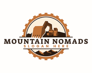 Excavator Mountain Quarry logo design