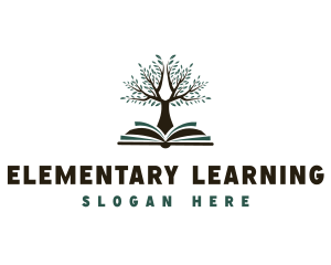 Tree Learning Book logo design