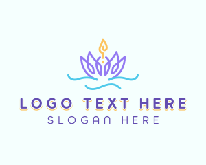 Floating Lotus Candle logo