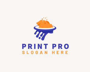 Shirt Printing Paint logo design