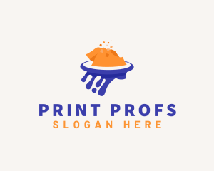 Shirt Printing Paint logo design