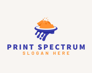 Shirt Printing Paint logo design