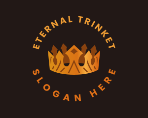 Gold Crown Ornament logo design