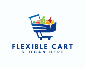 Food Grocery Cart logo design