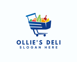 Food Grocery Cart logo design