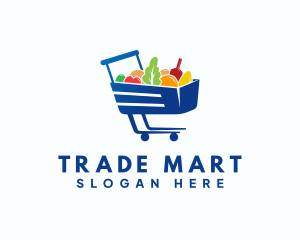 Food Grocery Cart logo design