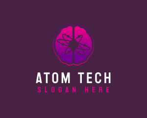 Machine Computer Brain logo design